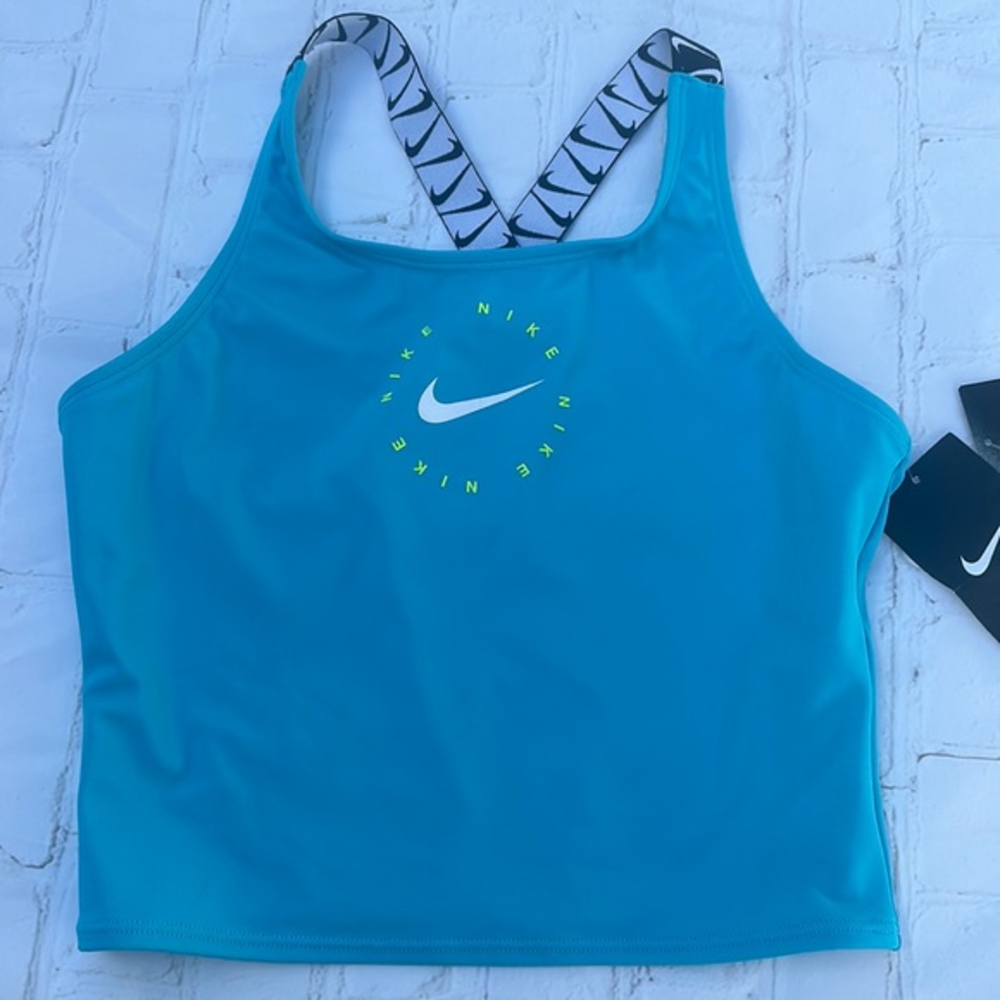 🌼 NIKE Kids  Logo Tape Cross-Back Top (Little Kids/Big Kids). Size XL